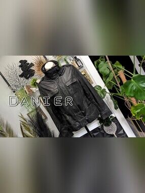 Danier Leather Black Aviator Moto Jacket XS